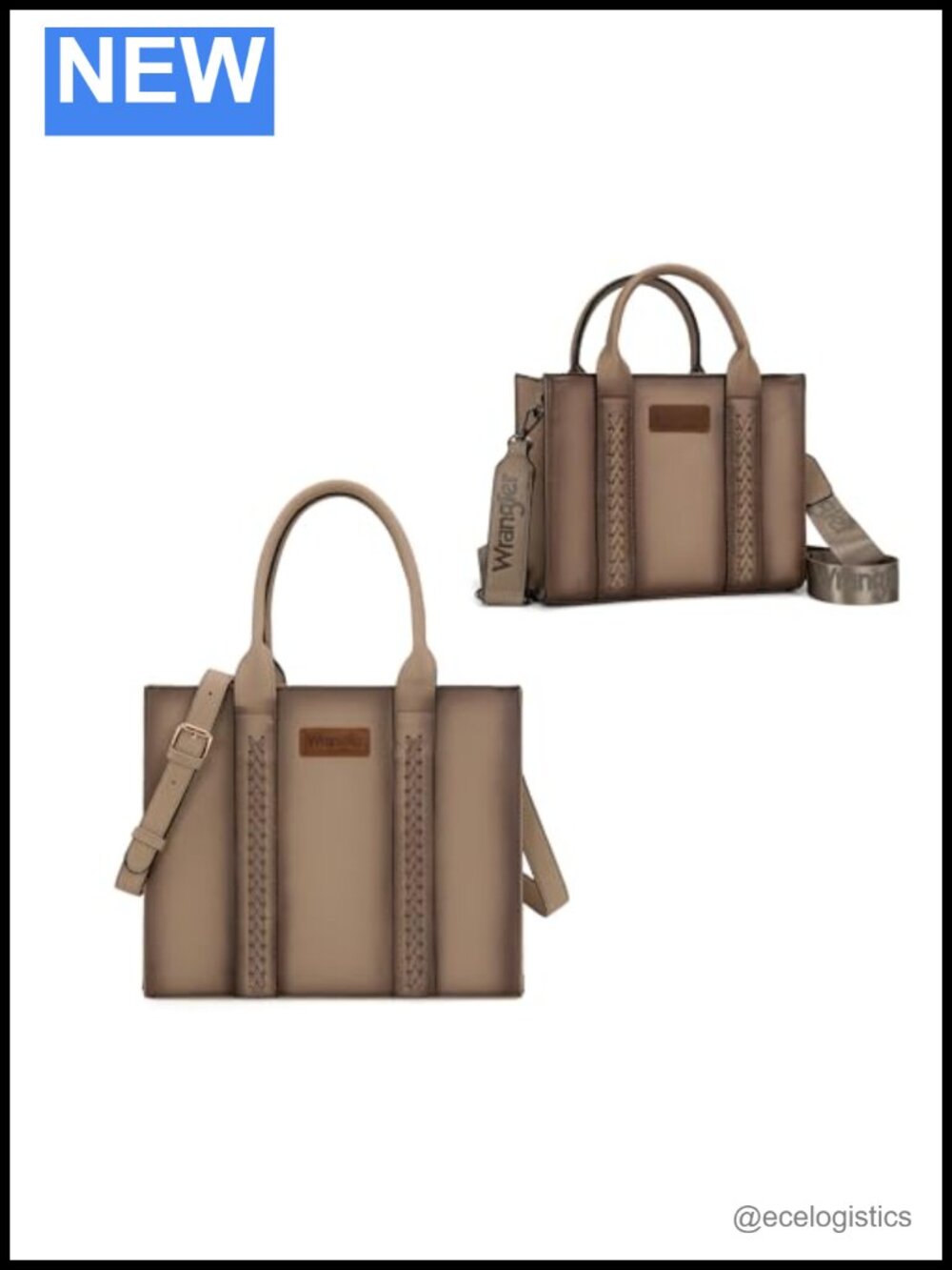 Wrangler Tote Bag Medium Large Women Designer Satchel Purses with Strap
